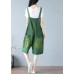 Plus size Green pocket hot pants Jumpsuit Summer