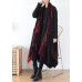 Cozy red print coat plus size spring asymmetric coat