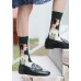 Women Midnight squirrel Paitings Cotton Crew Socks